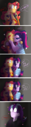 Size: 1280x5142 | Tagged: safe, artist:campeverfrees, sci-twi, starlight glimmer, sunset shimmer, twilight sparkle, equestria girls, equestria girls specials, g4, my little pony equestria girls: better together, alternate universe, blushing, comic, crying, eyes closed, female, kissing, lesbian, ship:sci-twishimmer, ship:shimmerglimmer, ship:sunsetsparkle, shipping