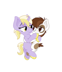 Size: 4331x5006 | Tagged: safe, anonymous artist, dinky hooves, pipsqueak, earth pony, pony, unicorn, g4, absurd resolution, colored hooves, colt, cuddling, female, fetish, filly, foal, hoof fetish, hoof polish, hoof sucking, hug, male, nail polish, ship:dinkysqueak, shipping, simple background, straight, transparent background