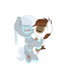 Size: 4331x5006 | Tagged: safe, anonymous artist, pipsqueak, silver spoon, earth pony, pony, g4, absurd resolution, colt, cuddling, duo, eyes closed, female, filly, glasses, hoof polish, hug, kiss on the lips, kissing, male, nail polish, shipping, silversqueak, simple background, transparent background