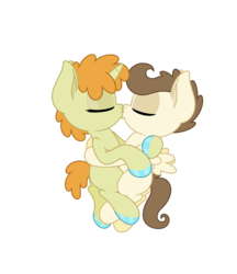 Size: 4331x5006 | Tagged: safe, anonymous artist, pound cake, pumpkin cake, pegasus, pony, unicorn, g4, absurd resolution, cakecest, colt, cuddling, female, filly, foal, hoof polish, hug, incest, kiss on the lips, kissing, male, nail polish, ship:caketwincest, shipping, simple background, straight, transparent background