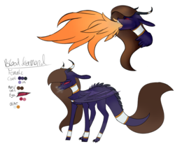 Size: 2102x1736 | Tagged: safe, artist:sweetmelon556, oc, oc only, oc:blood diamond, dracony, hybrid, female, fire, fire breath, reference sheet, simple background, solo, transparent background