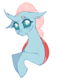Size: 1701x2268 | Tagged: safe, artist:sylvanaurora, ocellus, changedling, changeling, g4, school daze, blushing, bust, curved horn, cute, diaocelles, female, floppy ears, horn, looking at you, portrait, simple background, smiling, solo, transparent background