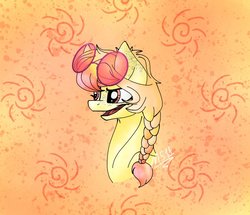 Size: 1024x881 | Tagged: safe, artist:melonseed11, oc, oc only, pony, braid, bust, female, glasses, mare, portrait, solo