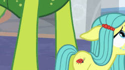 Size: 600x338 | Tagged: safe, screencap, ocellus, changedling, changeling, earth pony, pony, g4, school daze, animated, cute, diaocelles, disguise, disguised changeling, pony ocellus, shy