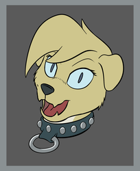 Size: 1327x1627 | Tagged: safe, artist:nudeknightart, oc, oc only, oc:bailey barks, diamond dog, collar, collar ring, head, icon, solo