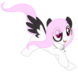Size: 862x806 | Tagged: safe, artist:absolitedisaster08, oc, oc only, pegasus, pony, colored ears, colored wings, colored wingtips, female, jewelry, key, mare, necklace, open mouth, simple background, solo, transparent background, two toned wings