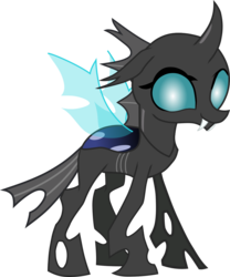 Size: 904x1088 | Tagged: safe, artist:giulio, derpibooru exclusive, ocellus, changeling, g4, alternate color palette, female, pre changedling ocellus, recolor, simple background, smiling, solo, transparent background, vector