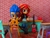 Size: 1600x1200 | Tagged: safe, artist:whatthehell!?, flash sentry, sunset shimmer, equestria girls, g4, apple, boots, chair, classroom, clothes, desk, doll, equestria girls minis, female, food, guitar, irl, jacket, male, pair, pants, photo, school, ship:flashimmer, shipping, shoes, straight, toy, tuxedo