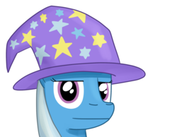 Size: 1080x840 | Tagged: safe, artist:hoofclid, trixie, pony, unicorn, g4, female, looking at you, mare, simple background, solo, unamused, white background