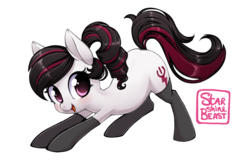 Size: 1391x900 | Tagged: safe, artist:starshinebeast, oc, oc only, oc:electra sparks, earth pony, pony, clothes, cute, female, looking at you, mare, simple background, socks, solo, transparent background