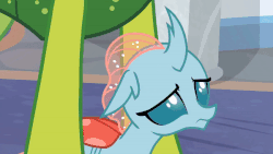 Size: 600x338 | Tagged: safe, edit, edited screencap, screencap, ocellus, thorax, changedling, changeling, g4, school daze, animated, cute, diaocelles, disguise, disguised changeling, female, king thorax, male, pony ocellus, reversed, shy