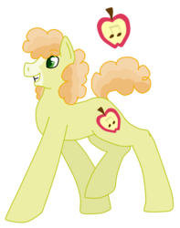 Size: 1024x1302 | Tagged: safe, artist:sylver-unicorn, oc, oc only, oc:cortland apple, earth pony, pony, female, magical gay spawn, male, offspring, parent:big macintosh, parent:cheese sandwich, parents:mac n cheese, simple background, solo, stallion, trans male, transgender, transparent background