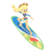 Size: 3000x3000 | Tagged: safe, artist:ahsokafan100, applejack, human, blue crushed, equestria girls, g4, my little pony equestria girls: better together, applejack's beach shorts swimsuit, applejack's hat, barefoot, clothes, cowboy hat, feet, female, geode of super strength, hat, high res, simple background, solo, surfboard, surfing, swimsuit, transparent background, vector