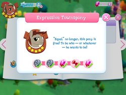 Size: 2048x1536 | Tagged: safe, gameloft, earth pony, pony, g4, my little pony: magic princess, game screencap, introduction card, rhyme, unnamed character, unnamed pony