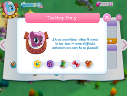 Size: 2048x1536 | Tagged: safe, gameloft, jasmine leaf, lotus blossom, earth pony, pony, g4, female, game, game screencap, introduction card, mare