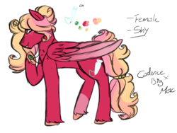 Size: 1600x1200 | Tagged: safe, artist:jaysey, oc, oc only, pegasus, pony, female, freckles, hair bun, jewelry, mare, necklace, offspring, parent:big macintosh, parent:princess cadance, parents:cadmac, reference sheet, simple background, solo, transparent background, unshorn fetlocks