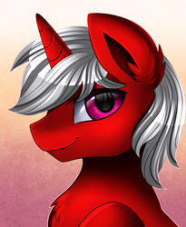 Size: 1446x1764 | Tagged: safe, artist:pridark, oc, oc only, oc:sky blazer, pony, bust, chest fluff, commission, looking at you, male, portrait, solo