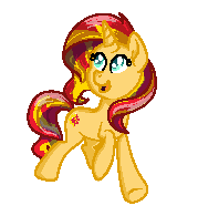 Size: 179x195 | Tagged: safe, artist:littletigressda, sunset shimmer, pony, unicorn, g4, female, mare, pixel art, simple background, solo, transparent background