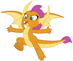 Size: 3756x3141 | Tagged: safe, artist:sketchmcreations, smolder, dragon, g4, school daze, dragoness, female, flying, high res, open mouth, simple background, solo, transparent background, vector