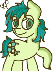 Size: 509x654 | Tagged: safe, artist:sketchpon, sandbar, earth pony, pony, g4, looking at you, male, solo, stallion