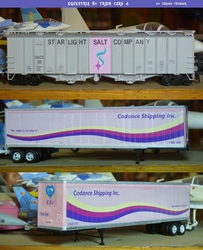 Size: 1300x1603 | Tagged: safe, artist:lonewolf3878, princess cadance, starlight glimmer, pony, g4, customized toy, irl, model train, photo, ponified, toy, truck