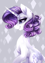Size: 629x877 | Tagged: safe, artist:nutellaakanutella, rarity, pony, unicorn, g4, ear piercing, earring, female, g5 concept leak style, g5 concept leaks, jewelry, lacrimal caruncle, mare, piercing, rarity (g5 concept leak)