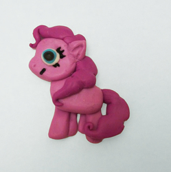 Size: 547x550 | Tagged: safe, anonymous artist, derpibooru exclusive, pinkie pie, earth pony, pony, g4, clay, craft, female, handmade, polymer clay, sculpture, solo, traditional art