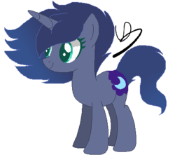 Size: 434x401 | Tagged: safe, artist:bc-ls, oc, oc only, pony, unicorn, base used, female, mare, offspring, parent:king sombra, parent:princess luna, parents:lumbra, simple background, solo, white background