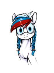 Size: 669x896 | Tagged: safe, artist:skrapbox, oc, oc only, oc:marussia, pony, bust, nation ponies, portrait, russia, solo