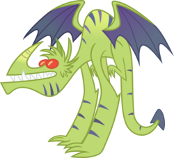 Size: 6740x6120 | Tagged: safe, artist:pink1ejack, snake (g4), dragon, g4, gauntlet of fire, absurd resolution, background dragon, colored sclera, red eyes, red sclera, simple background, solo, teenaged dragon, transparent background, vector