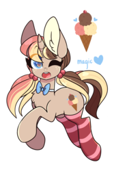 Size: 2000x3000 | Tagged: safe, artist:php172, oc, oc only, oc:nina politan, pony, unicorn, bowtie, clothes, female, high res, simple background, socks, solo, striped socks, transparent background