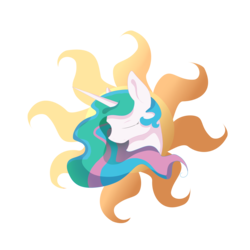 Size: 2000x2000 | Tagged: safe, artist:blackgryph0n, artist:theperfecta, princess celestia, alicorn, pony, g4, bust, cutie mark, cutie mark background, eyes closed, female, high res, mare, portrait, simple background, solo, transparent background