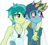 Size: 4000x3615 | Tagged: safe, artist:orin331, gallus, sandbar, equestria girls, g4, school daze, season 8, arm around neck, armpits, blushing, clothes, duo, equestria girls-ified, implied gay, looking away, male, necklace, ship:gallbar, shipping, simple background, tank top, transparent background, vector