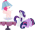 Size: 4692x4060 | Tagged: safe, artist:90sigma, artist:awesomecas, artist:parclytaxel, edit, editor:slayerbvc, vector edit, pinkie pie, rarity, twilight sparkle, alicorn, earth pony, pony, unicorn, g4, ponyville confidential, the gift of the maud pie, the hooffields and mccolts, absurd resolution, bipedal, cup, dancing, female, furless, furless edit, hat, head down, lampshade, lampshade hat, mare, nude edit, nudity, open mouth, ponk, punch (drink), punch bowl, shaved, shaved tail, simple background, table, transparent background, twilight sparkle (alicorn), vector