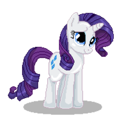 Size: 410x402 | Tagged: safe, artist:catawump, rarity, pony, g4, female, pixel art, simple background, solo, transparent background