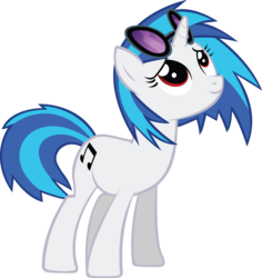 Size: 3858x4081 | Tagged: safe, artist:tsabak, dj pon-3, vinyl scratch, pony, unicorn, g4, cutie mark, female, hooves, horn, mare, simple background, smiling, solo, sunglasses, transparent background, vector, wrong eye color