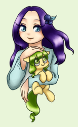 Size: 522x850 | Tagged: safe, artist:shusu, oc, oc only, earth pony, human, pony, carrying