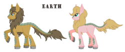Size: 1435x600 | Tagged: safe, artist:saturngrl, oc, oc only, kirin, cloven hooves, duo, kirin oc, raised hoof, simple background, solo, transparent background, vector