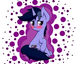 Size: 1768x1505 | Tagged: safe, artist:php142, oc, oc only, oc:purple flix, pony, blushing, cute, heart eyes, looking at you, male, raised hoof, solo, wingding eyes