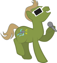 Size: 2342x2611 | Tagged: safe, artist:inkandmystery, earth pony, pony, g4, fred schneider, high res, microphone, simple background, the b-52s, transparent background