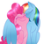 Size: 812x806 | Tagged: safe, artist:dippin-dott, pinkie pie, rainbow dash, earth pony, pegasus, pony, g4, blushing, eyes closed, female, hug, lesbian, ship:pinkiedash, shipping, simple background, snuggling, white background, winghug