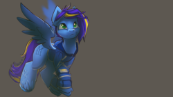 Size: 1920x1080 | Tagged: safe, artist:noben, oc, oc only, oc:m3, pegasus, pony, clothes, hoodie, male, solo