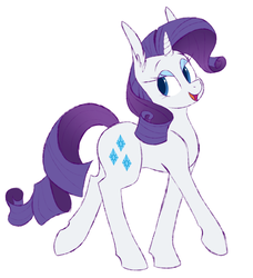 Size: 2961x3241 | Tagged: dead source, safe, artist:diamonddragonfly, rarity, pony, unicorn, g4, female, high res, lidded eyes, smiling, solo