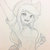 Size: 800x800 | Tagged: safe, artist:kaiyuan, applejack, equestria girls, g4, cowboy hat, female, hat, monochrome, open mouth, pencil drawing, raised arm, sketch, solo, traditional art