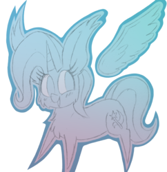 Size: 2217x2288 | Tagged: safe, artist:dragonpone, derpibooru exclusive, trixie, pony, unicorn, cheek fluff, chest fluff, ear fluff, female, happy, high res, looking back, mare, open mouth, simple background, sketch, smiling, solo, transparent background