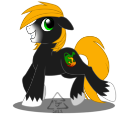 Size: 800x729 | Tagged: safe, artist:cat-cly, oc, oc only, oc:brushfire, earth pony, pony, cutie mark, fire, male, simple background, solo, stallion, transparent background, watering can