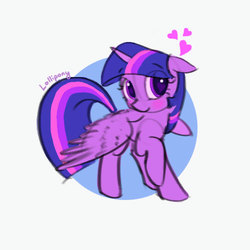 Size: 500x500 | Tagged: safe, artist:lollipony, twilight sparkle, alicorn, pony, g4, blushing, cute, female, heart, mare, simple background, sketch, smiling, solo, twiabetes, twilight sparkle (alicorn), white background
