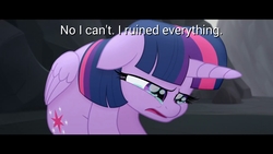 Size: 3642x2048 | Tagged: safe, edit, edited screencap, screencap, twilight sparkle, alicorn, pony, g4, my little pony: the movie, crying, crylight sparkle, female, high res, no i can't i ruined everything, solo, template, twilight sparkle (alicorn)