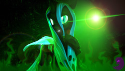 Size: 4000x2250 | Tagged: safe, artist:thevioletghost, queen chrysalis, changeling, changeling queen, g4, 3d, beautiful, female, looking at you, solo, source filmmaker