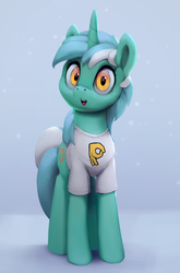 Size: 867x1316 | Tagged: safe, artist:rodrigues404, lyra heartstrings, pony, unicorn, g4, :>, :d, :o, circle game, clothes, cute, emoji, female, gray background, hand, looking at you, lyrabetes, mare, open mouth, reflection, shirt, simple background, smiling, snow, snowfall, solo, 👌